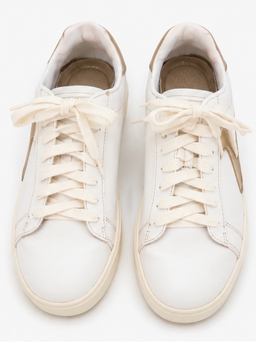 Skechers Women's White Sneakers with Cream Accents